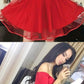 A-Line Off-the-Shoulder Short Red Homecoming Party Dress ,cheap homecoming dress cg444