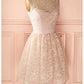 A-line Scoop Short/Mini Dress Lace Cocktail Dress Homecoming Dress cg4614