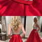 2019 red long prom dress with pockets, red prom dress with silver sequins top cg468