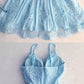 light blue homecoming dress,short homecoming dress ,v-neck cocktail dress,semi formal dresses,elegant party dress cg475