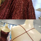 burgundy sequin homecoming dress open back cg4751
