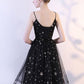 Stars Sequined V-Neck Sleeveless A-Line homecoming dress cg477