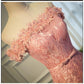 Sexy Off Shoulder Peach Lace Long Evening Prom Dresses cg4825