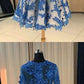 Charming A-line Scoop Homecoming Dress Blue short dress cg4844