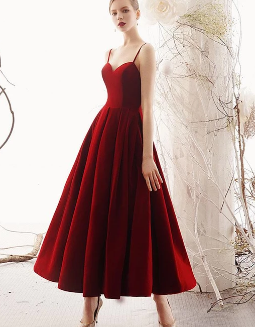 SIMPLE SWEETHEART SATIN BURGUNDY PROM DRESS, BURGUNDY EVENING DRESS cg4872