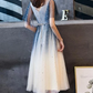 BLUE TULLE SEQUIN SHORT HOMECOMING DRESS, BRIDESMAID DRESS cg4962