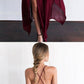 Sexy Dark Red Chiffon V-neck Dresses ,Cheap Spaghetti Straps Short Prom Dresses cg498