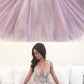 Pink v neck tulle lace long prom dress pink tulle lace evening dress  cg5152