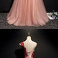 Pink Tulle One Shoulder Flower Lace Applique Long Prom Dress, Party Dress cg5273