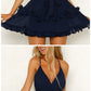 v neck navy homecoming dress cg5339