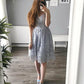 Spaghetti Straps Knee-Length Lace Homecoming Dress  cg538