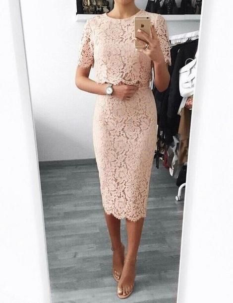 Sexy Short Sleeve Lace Sheath Evening Dress, Formal Prom Dress, Women Dress  cg5508