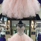 Pink Prom Dress Pink Beading Long Prom Dress Ball Gowns Cap Sleeve Wedding Dress Evening Dress  cg551