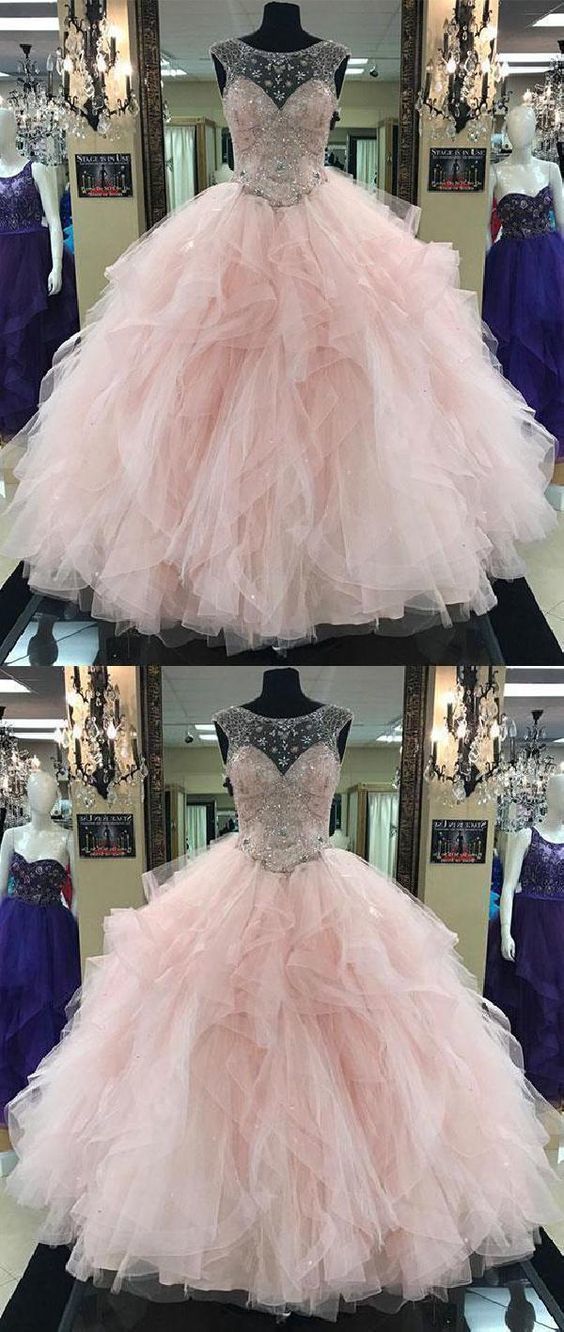 Pink Prom Dress Pink Beading Long Prom Dress Ball Gowns Cap Sleeve Wedding Dress Evening Dress  cg551