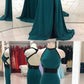 Pretty Backless Mermaid Evening Dress with Split Slit, Sexy Long Prom Dresses  cg5674