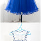 Royal Blue Tulle Sleeveless Homecoming Dresses With Beading  cg5686