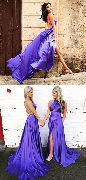 Sexy Criss Cross Long Prom Dresses,Sexy High Slit Prom Dresses,Backless Prom Dresses  cg5906