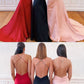 spaghetti straps formal dress, simple prom dress  cg5934