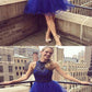 Royal Blue Short Beading Homecoming Dresses With Halter Neckline,Affordable Homecoming Dresses  cg597