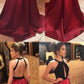 Burgundy Prom Dress, Sleeveless Evening Dress, Sexy Evening Dress, Evening Dress Backless, A-Line Prom Dress cg621