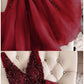 Burgundy Short homecoming Dresses Girls Junior Graduation Gown cg624