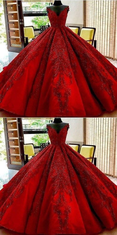 Long Floor Length ball gown quinceanera dresses Evening Dresses Glamorous Prom Dress burgundy Graduaction Dresses  cg6326