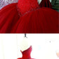 Red wedding dresses ball gowns prom dress for bride  cg6327