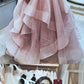 Princess Pink Tulle Long Prom Dress cg638
