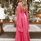Sexy Deep V Collar Long-Sleeved Long Expansion Vacation Dress,Backless Evening Dress,Chiffon Prom Dress  cg6580