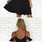 Simple A-Line Spaghetti Straps Black Short Homecoming Dresses cg666