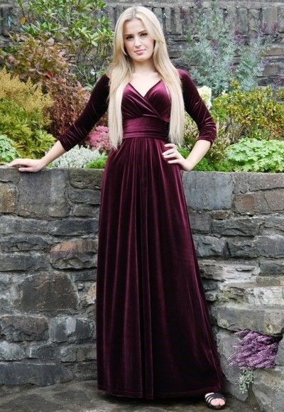 Sexy Prom Dress,Backless Prom Dresses,Long Sleeve Evening Dress,Formal Dress,Velvet Dress, Vintage dress  cg6856