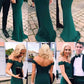 Long Emerald Green Evening Dress, Sexy Woman Prom Party Dresses, Lace Formal Prom Dresses Off the Shoulder cg686