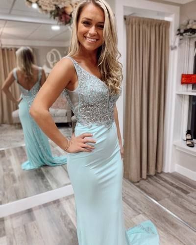 Sexy Prom Dress,Beading Prom Dress,V-Neck Prom Dress,A-Line Prom Dress  cg7416