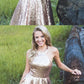 Shiny Gold Sequin Halter Simple Homecoming Dresses cg761