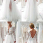 Deep V Neck V Back Wedding prom Dresses with Appliques  cg7655
