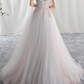 Beautiful Light Pink Tulle Party prom Gown, Off Shoulder Evening Dress  cg7806