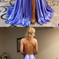 Simple sweetheart backless long satin prom dress evening dress  cg7813