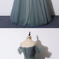 GRAY BLUE SWEETHEART TULLE FORMAL prom  DRESS BLUE EVENING DRESS  cg7835