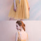 Simple yellow tulle short homecoming dress, yellow homecoming dress cg787