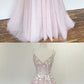 Long Prom Dresses, Prom Dresses Pink, Appliques Prom Dresses cg792