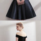 Black satin short homecoming dress, black homecoming dress cg802