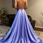 simple sweetheart long satin prom dress evening dress  cg8055
