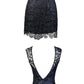 Sheath Bateau Backless Short homecoming Navy Blue Lace Mother of The Bride Dress cg819