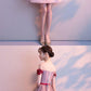 Pink tulle lace short dress, pink tulle homecoming dress cg825