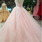 Romantic Tulle Bateau Neckline A-line Wedding Dress With Lace Appliques cg850