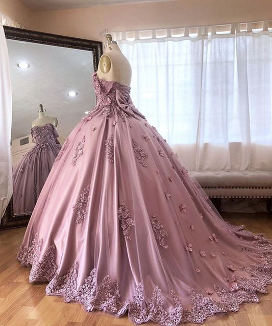 Off Shoulder Embroidered Lace Quinceanera Dresses Ball prom Gowns  cg8608