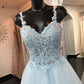 Gorgeous Light Blue Long Prom Dress Ball Gown  cg8811
