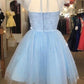 Sparkle Beaded Cap Sleeves Tulle Homecoming Dress Sweet 16 Dresses  cg8833