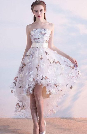 Unique tulle lace short dress, tulle homecoming dress cg902