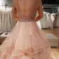 Charming Prom Dress,Tulle Prom Gown,A-Line Evening Dress,Appliques Prom Gown   cg9443